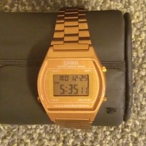 Casio Vintage rose gold unisex digital watch B 640W